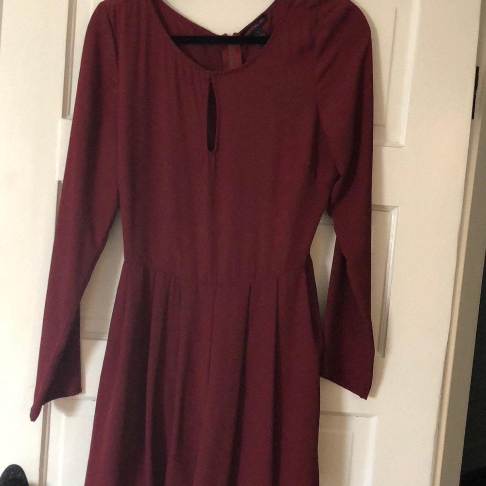 EUC Maroon Open Back Romper